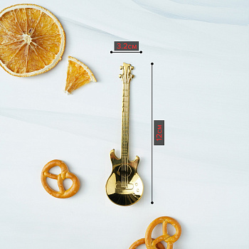 Ложка «Гитара» 12см цвет золотистый