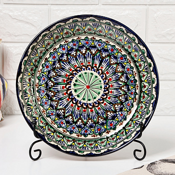 Блюдо ляган  Риштан  «Узоры» d25см