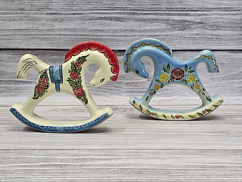 Сувенир фигурка "Лошадка-качалка" 17*3.5*14см  микс