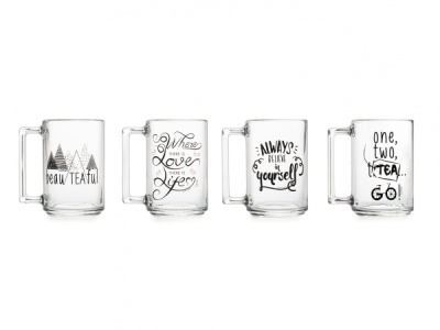 Кружка ФИТНЕС 320мл ЧАЙ И КОФЕ микс арт