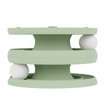 Интерактивная игрушка трек для кошек "Юта" 19.5х19.5х12см оливковый