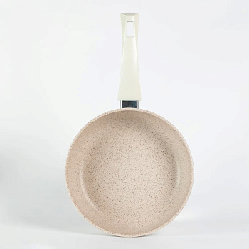 Сковорода литая 26см "Pietra белый гранит"  ручка soft- touch 4.5/6мм 12т Сковорода литая 26см "Pietra белый гранит"  ручка soft- touch 4.5/6мм 12т