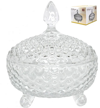 Ваза на ножках 820мл d16 h19см