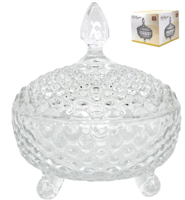 Ваза на ножках 820мл d16 h19см