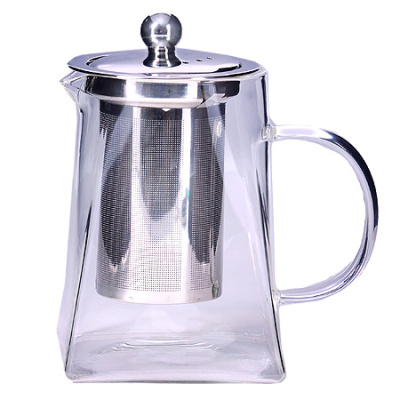 Чайник заварочный стекл. 0.75л квадр. с фильтром