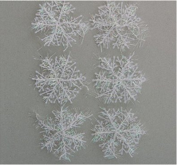 Набор декоративных снежинок d6см 6шт
