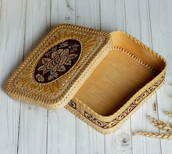 Шкатулка большая "Маковый цвет" 20.5*15*6.5см