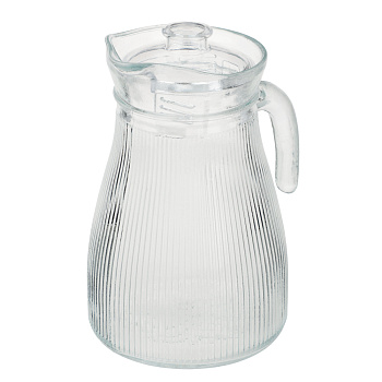 Кувшин для воды 1.2л крышка пластик рифленый