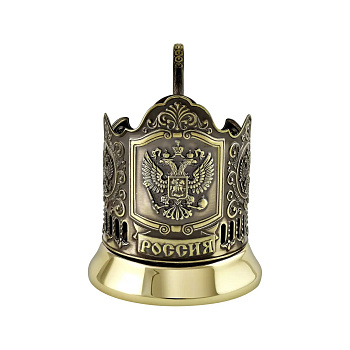 Подстаканник латунный "Герб РФ"