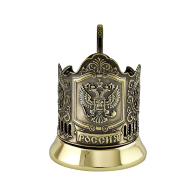 Подстаканник латунный "Герб РФ"