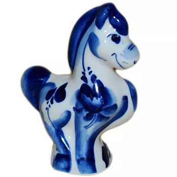 Фигурка "Лошадка" гжель 7см