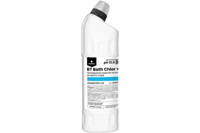 Гелеобразное средство BT Bath Chlor+ 1л с дезинфицирующим эффектом на основе активного хлора