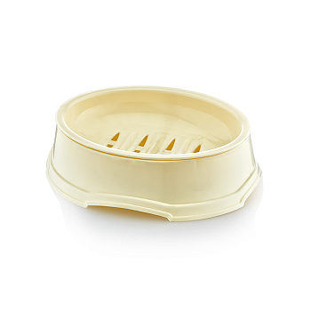 Мыльница двухсекционная белая