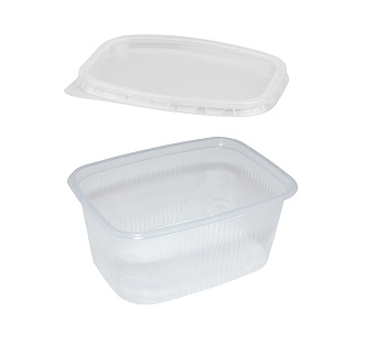 Контейнер 10шт с крышкой 250мл 108х82мм прозр