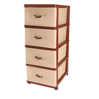 Комод Панельный 4 ящика бежевый  400*500*985мм