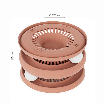 Игрушка интерактивная трек для кошек "Эффи" 19.5х19.5х12см терракотовый