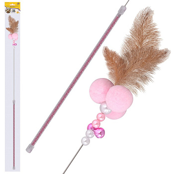 Игрушка-удочка для животных "Дразнилка" общая длина 55см