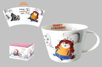 Кружка 500мл  под.уп. "Попугай Кеша