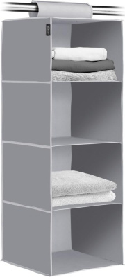 Кофр подвесной  4 полки 5кг 300х300х840мм серый спанбонд