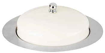 Масленка с крышкой нерж.