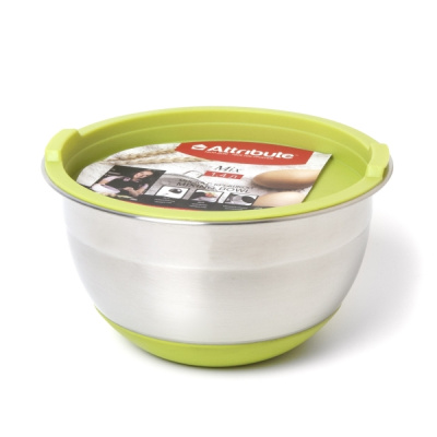 Миска стальная с крышкой MIX 16х9.5см 1.4л