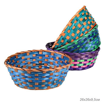 Корзина плетеная 26см GT0136-9 микс