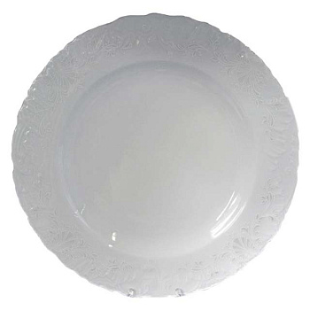 Тарелка десертная 19см  "Рококо Узор+Платина"
