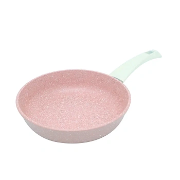 Сковорода литая "РОМАНТИКА розовый камень"  26см дно/стенки 4.5/3.5мм ц12т Сковорода литая "РОМАНТИКА розовый камень"  26см дно/стенки 4.5/3.5мм ц12т