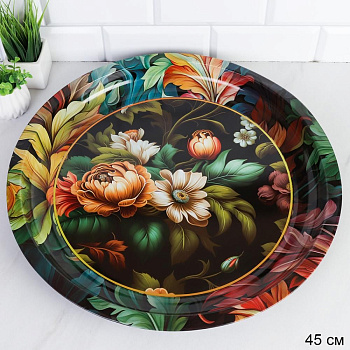 Поднос круглый 45см  Эмаль