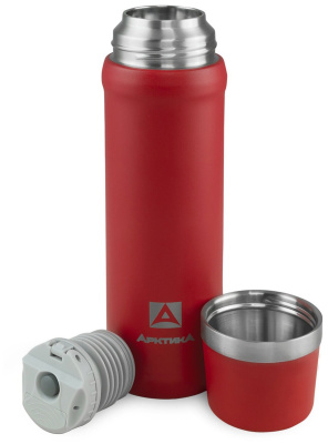 Термос термобутылка 600мл красный 24ч