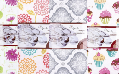 Коврик для сушки посуды  40*50см 4вида