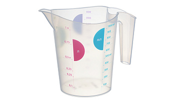 Кувшин мерный 1л прозрачный