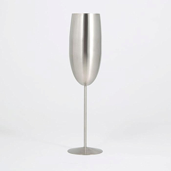Бокал флюте 25x6.5см нерж. матовый