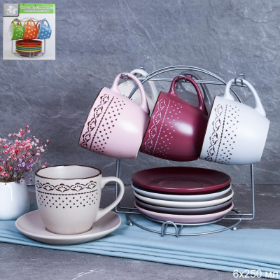 Набор чайный 12пр. 250мл на подставке