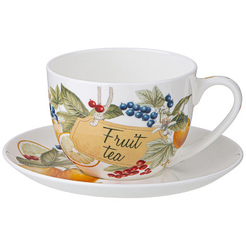 Пара чайная FRUIT BASKET 330мл под.уп. тонкостенный