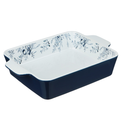 Форма для запекания и сервировки прямоугольная 28.2х19.5х5.8см  Цветы