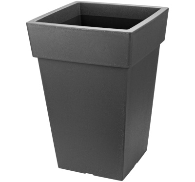 Кашпо ТУБУС 24см 7.5л Графитовый