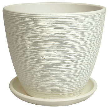 Горшок для цветов "Гнездо" белый крокус 4.2л (4)