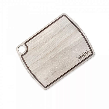 Доска разделочная c желобом 29х22см травертин капучино