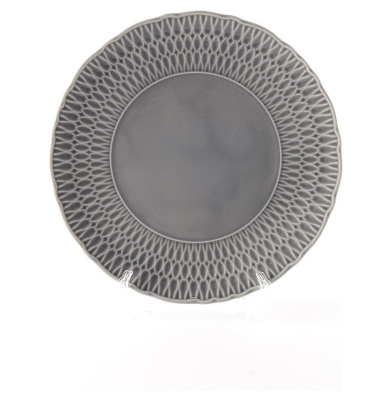Тарелка  21см "Sofia серая"