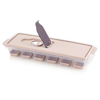 Форма для льда с крышкой  и силиконовым дном Форма для льда с крышкой  и силиконовым дном