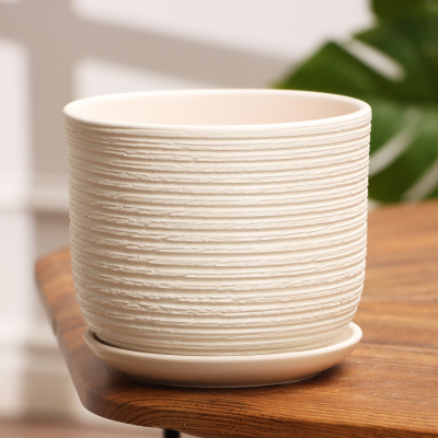 Горшок для цветов "Лоза"  белый бук  1.6л 15см