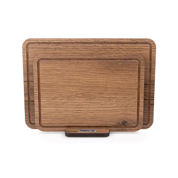 Набор из 2-х разделочных досок на подставке дуб коричневый композитный материал