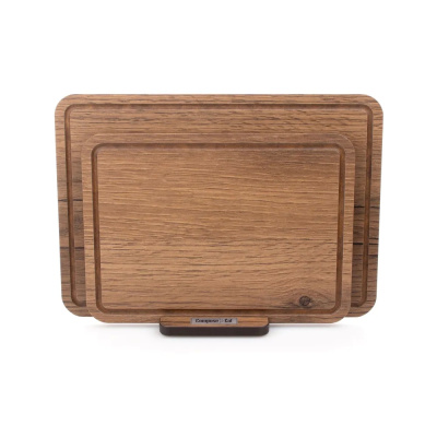 Набор из 2-х разделочных досок на подставке дуб коричневый композитный материал