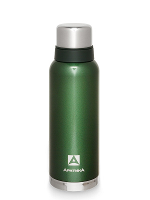 Термос с узким горлом 1.2л 32часа  "Арктика"  нерж.  2 кружки