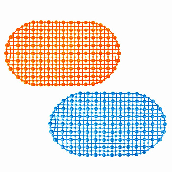 Коврик в ванну противоскользящий  ПВХ  67x36см  4 цвета