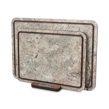 Набор из 2-х разд досок на подстав мрамор сер под уп композит