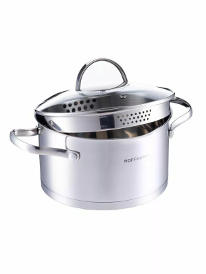 Кастрюля нерж. сталь со сливом 3.6л 20см