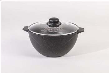 Казан для плова 6л  АП Гранит black Казан для плова 6л  АП Гранит black