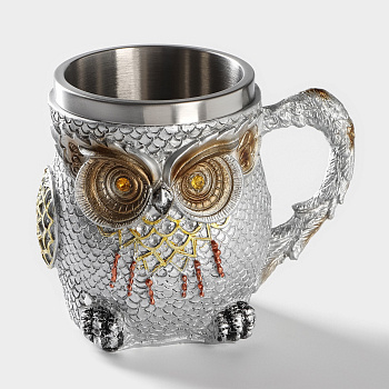 Кружка средневековая «Сова» 400мл нерж керамика